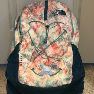 The North Face Jester Backpack Green Prism Pattern